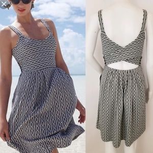 Anthropologie Black and White Midi Dress